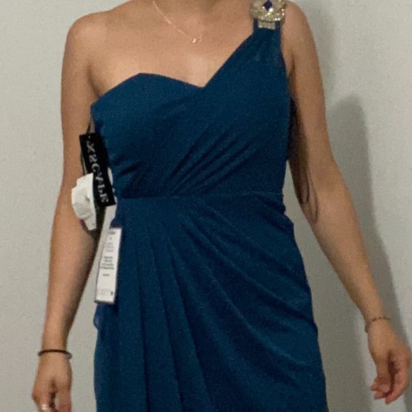 NEW MACY'S Women's Aqua blue long dress - Picture 3 of 3